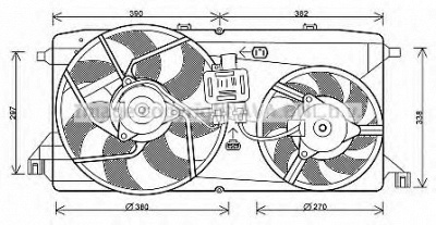 AVA QUALITY COOLING fd7543 -  Вентилятор, охлаждение двигателя